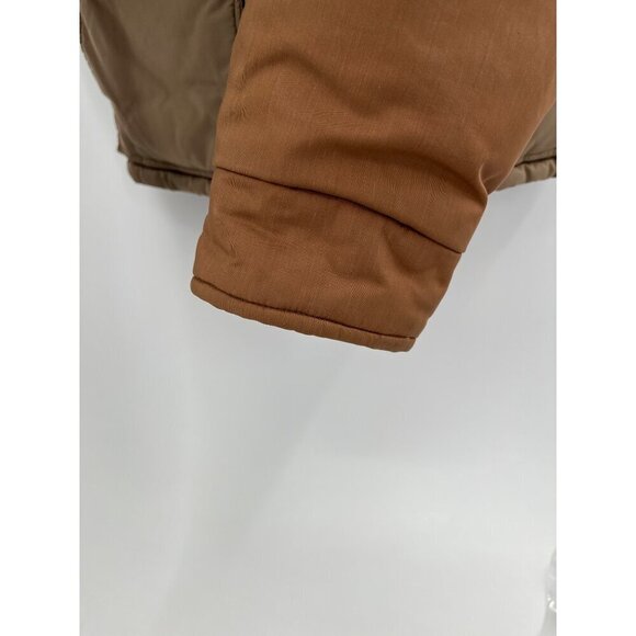 Jansport Mens Vintage Two-Tone Puffer Jacket With Corduroy Collar Medium - Picture 5 of 12